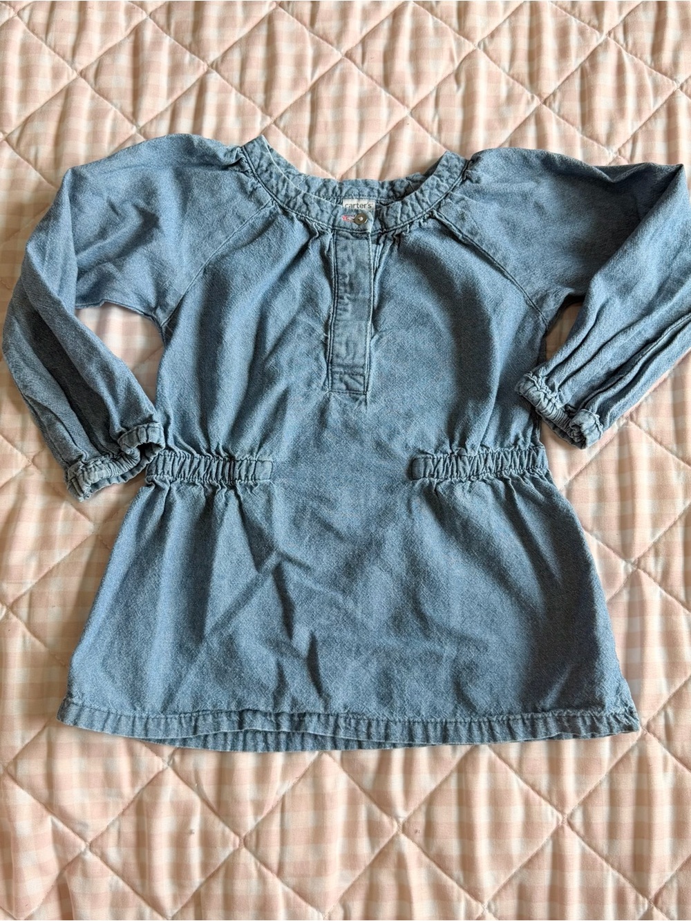 Carter's Light Blue Chambray Long Sleeve Denim Tunic